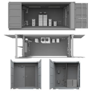 renderings of 20 foot storage room container SCIF