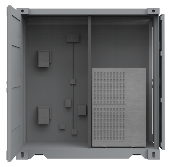 HVAC system of a container SCIF