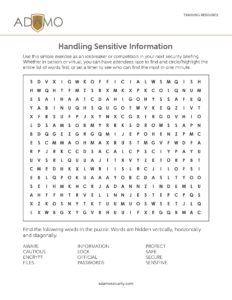 word search handling sensitive information