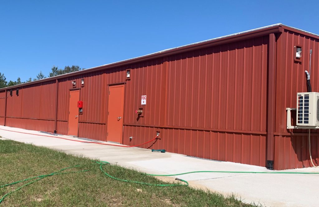 exterior of modular secure facility