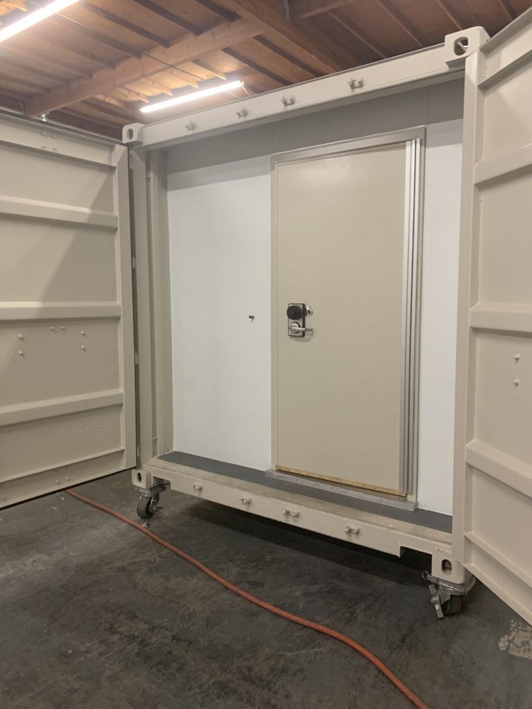 Door built into container SCIF