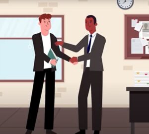 illustration of two people in suits shaking hands