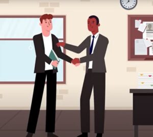 illustration of two people in suits shaking hands