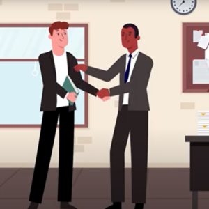 illustration of two people in suits shaking hands