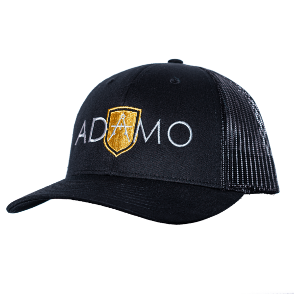 Adamo logo trucker hat gold