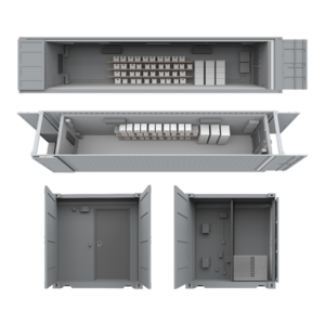 Configurations of the 40 foot storage room container SCIF