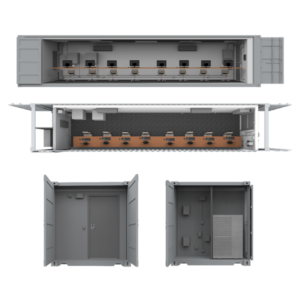 Configurations of the 40 foot workstations container SCIF